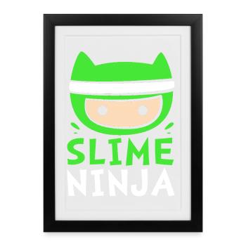 Slime Slime Slimy - Framed poster (27 × 37 cm) - black - Front