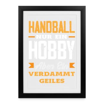 Handball Joueurs Handball Handball Cadeaux - Affiche encadrée (27 × 37 cm) - noir - Devant
