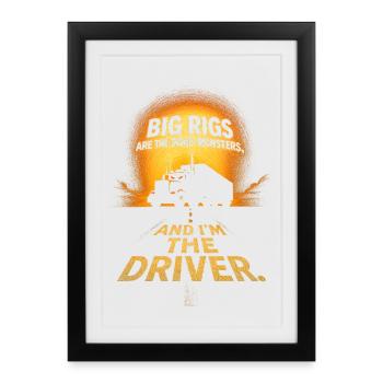 Big Rigs Road Monsters Driver - Framed poster (27 × 37 cm) - black - Front