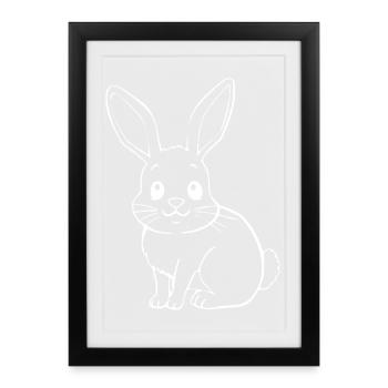 Rabbit Bunny Bunny Dwarf Rabbit Gift - Framed poster (27 × 37 cm) - black - Front