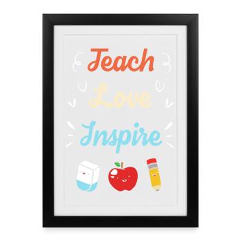 Special Needs School Teacher Special Education Pedagogue - Framed poster (27 × 37 cm) - black - Front