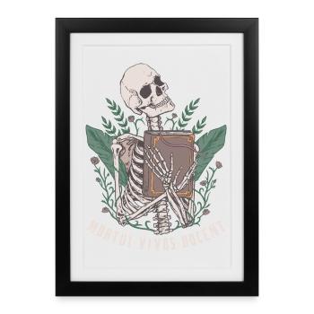 Mortui Vivos Médecine légale Pathologie - Affiche encadrée (27 × 37 cm) - noir - Devant