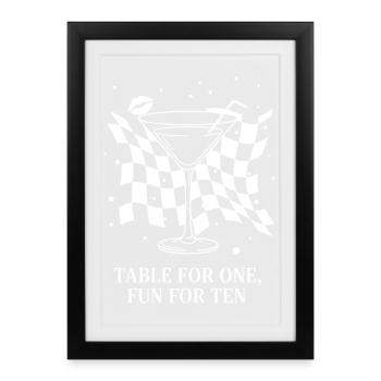 Table For One Martini Party - Framed poster (27 × 37 cm) - black - Front