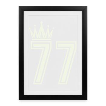 Royal 77 Chiffres - Affiche encadrée (27 × 37 cm) - noir - Devant