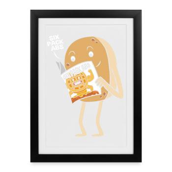 pancake - Framed poster (27 × 37 cm) - black - Front