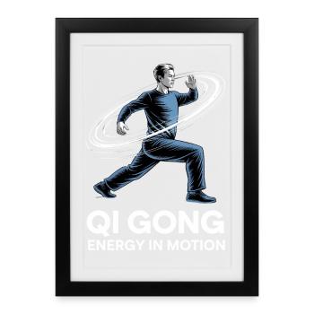 Qigong Tai Chi - Framed poster (27 × 37 cm) - black - Front