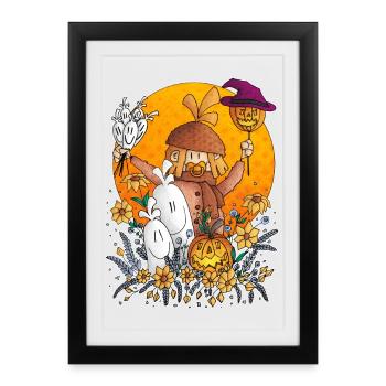 Ugo - the pumpkin parade / - Framed poster (27 × 37 cm) - black - Front