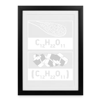 Structural formula chemistry science physics laboratory - Framed poster (27 × 37 cm) - black - Front