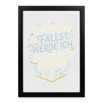 If you fall I'll be there - Framed poster (27 × 37 cm) - black - Front