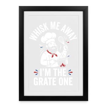 Chef râpé Maître des fouets - Affiche encadrée (27 × 37 cm) - noir - Devant