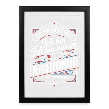 I'm in power saving mode - Framed poster (27 × 37 cm) - black - Front