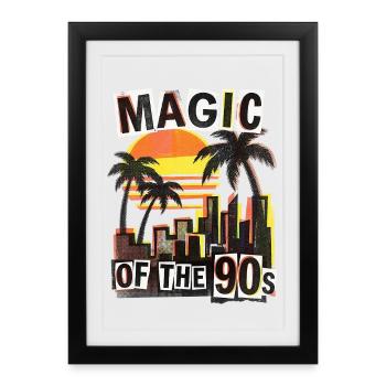 90s Retro Vintage - Framed poster (27 × 37 cm) - black - Front