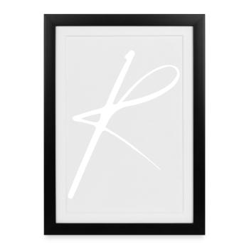 r - Framed poster (27 × 37 cm) - black - Front