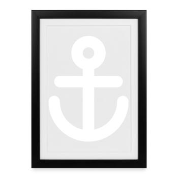 Voile - Affiche encadrée (27 × 37 cm) - noir - Devant