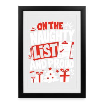 Sur la liste des vilains et fiers - Affiche encadrée (27 × 37 cm) - noir - Devant