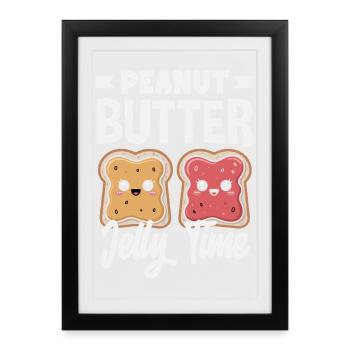 Look Partner Beurre de Cacahuète & Confiture Design - Affiche encadrée (27 × 37 cm) - noir - Devant