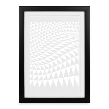 Optical Triangle Warp - Framed poster (27 × 37 cm) - black - Front