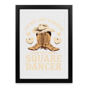 Square Dancing Square Dance Gift - Framed poster (27 × 37 cm) - black - Front