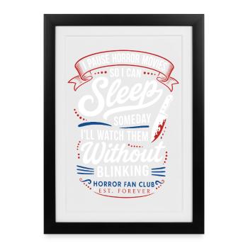 Intermission Horror Movies Sleep Funny Quote - Framed poster (27 × 37 cm) - black - Front