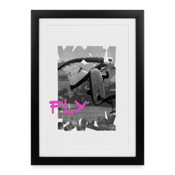 Wingfoiler Freestyle - Affiche encadrée (27 × 37 cm) - noir - Devant