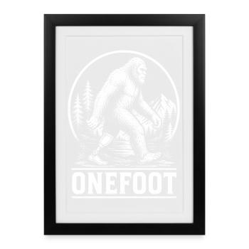 One-legged funny amputee, one-legged bigf - Framed poster (27 × 37 cm) - black - Front