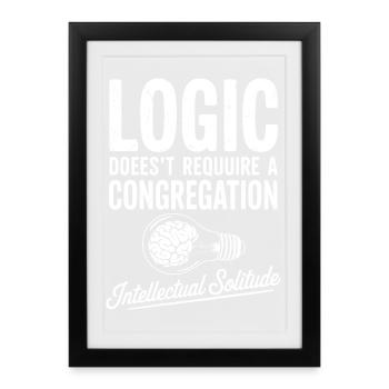 Intellectual Solitude Lightbulb - Framed poster (27 × 37 cm) - black - Front