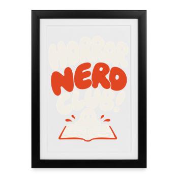 Club de nerds d’horreur Fantôme - Affiche encadrée (27 × 37 cm) - noir - Devant