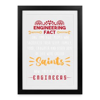 Engineer Student - Framed poster (27 × 37 cm) - black - Front