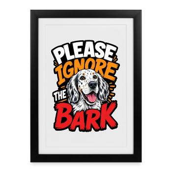 English Setter - Framed poster (27 × 37 cm) - black - Front