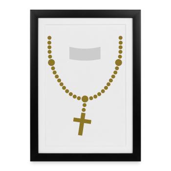 large_please_priest_vector - Affiche encadrée (27 × 37 cm) - noir - Devant