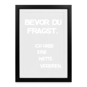 Pari perdu - Affiche encadrée (27 × 37 cm) - noir - Devant