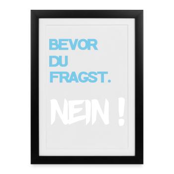 Cool disant - Affiche encadrée (27 × 37 cm) - noir - Devant