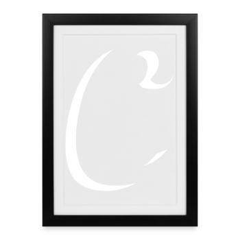 Abstract play of colors on canvas - Framed poster (27 × 37 cm) - black - Front