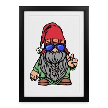 Beard Hairstyle Beard Growth Masculinity Beard Wearer - Framed poster (27 × 37 cm) - black - Front