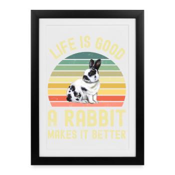 Lapin Lapin - Affiche encadrée (27 × 37 cm) - noir - Devant
