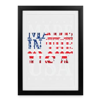 Made in the USA - Framed poster (27 × 37 cm) - black - Front
