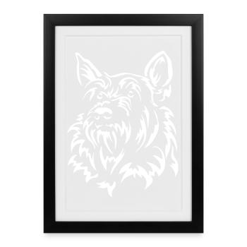 Picard Head « Black Edition » - Affiche encadrée (27 × 37 cm) - noir - Devant