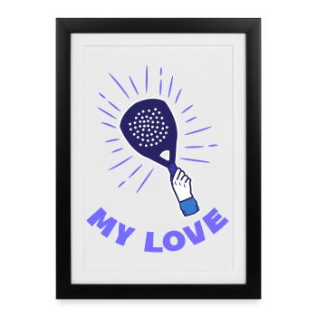 Déclaration de raquette Padel Serve Déclaration Sport - Affiche encadrée (27 × 37 cm) - noir - Devant