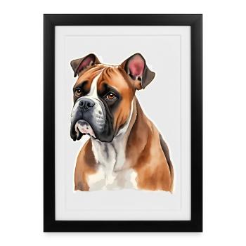 Boxer - Framed poster (27 × 37 cm) - black - Front