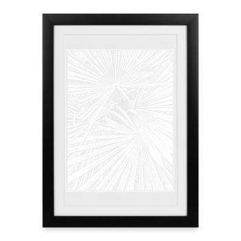 Palm trees - Framed poster (27 × 37 cm) - black - Front