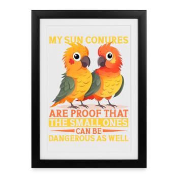 My Parakeet Parrot Design - Framed poster (27 × 37 cm) - black - Front