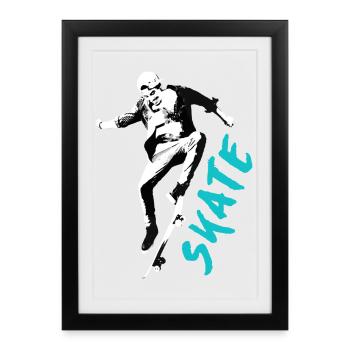 SKATE TSHIRT 2024 - Framed poster (27 × 37 cm) - black - Front