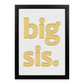 Playful Big Fish Word Design - Framed poster (27 × 37 cm) - black - Front