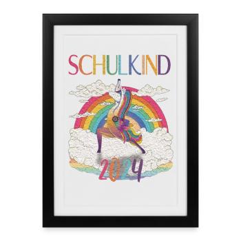 Écolier 2024 - Niveau supérieur - Affiche encadrée (27 × 37 cm) - noir - Devant