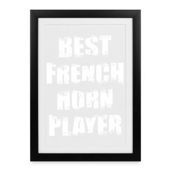 Meilleur corniste français - Affiche encadrée (27 × 37 cm) - noir - Devant