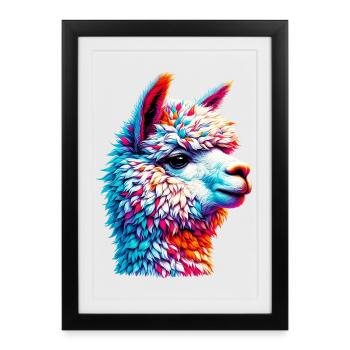 Alpaga - Affiche encadrée (27 × 37 cm) - noir - Devant