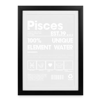 Pisces Water Element Art - Framed poster (27 × 37 cm) - black - Front