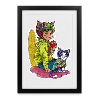 Best friends - Framed poster (27 × 37 cm) - black - Front