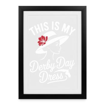 Derby Day Élégant Conception de chapeau - Affiche encadrée (27 × 37 cm) - noir - Devant