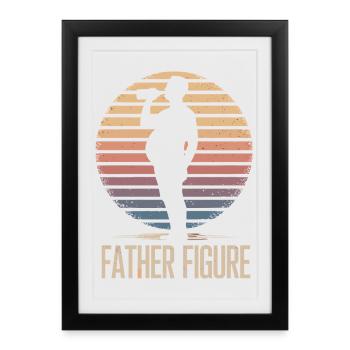 Figure paternelle drôle ventre de bière papa Bod - Affiche encadrée (27 × 37 cm) - noir - Devant